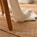 Oval shape water hyacinth straw floor mat rug